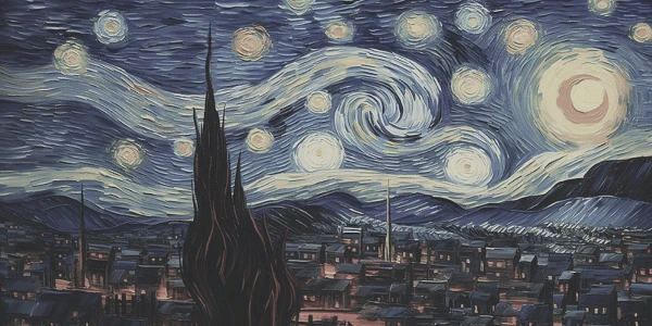 A desaturated picture of starry night