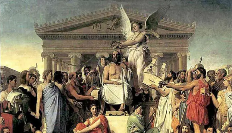 A crowd of Roman gods